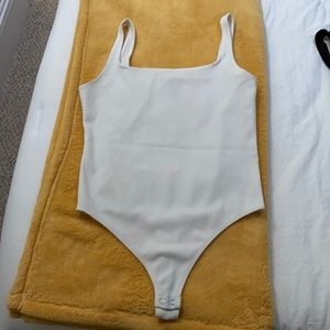 Express - white thong bodysuit